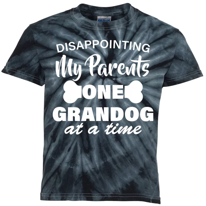 Disappointing My Parents One Grandog At A Time Kids Tie-Dye T-Shirt