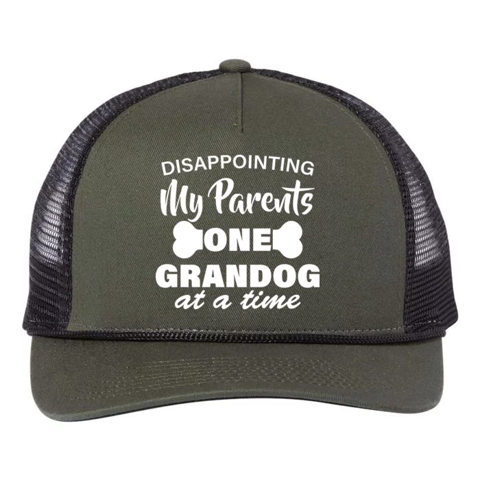 Disappointing My Parents One Grandog At A Time Retro Rope Trucker Hat Cap