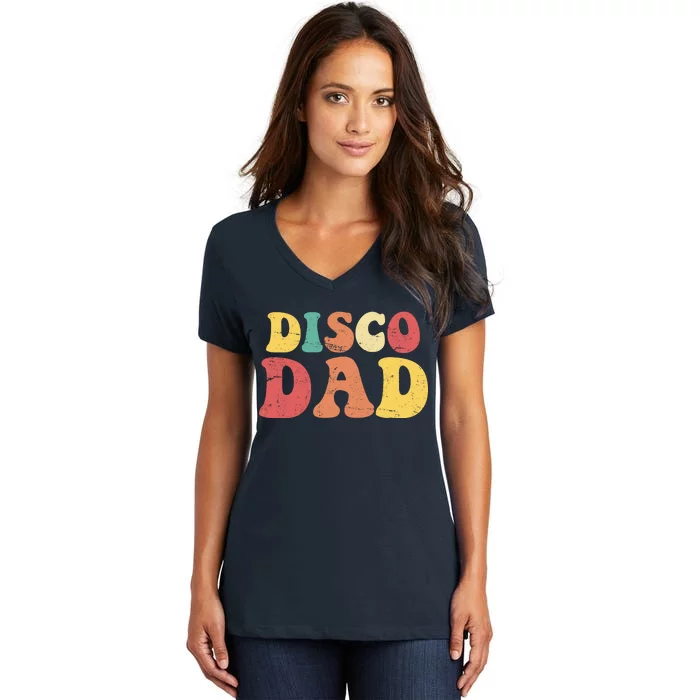 Disco Dad Women's V-Neck T-Shirt