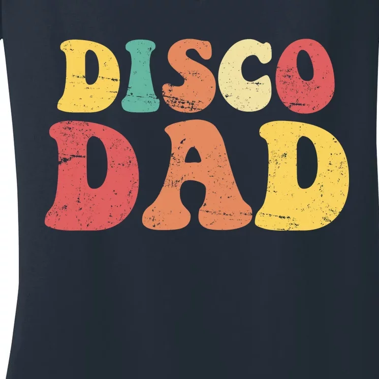 Disco Dad Women's V-Neck T-Shirt