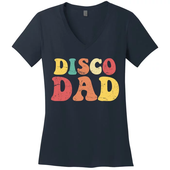 Disco Dad Women's V-Neck T-Shirt