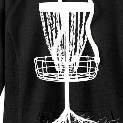 Disk Golf Tree Roots Funny Sports Women's Fleece Hoodie