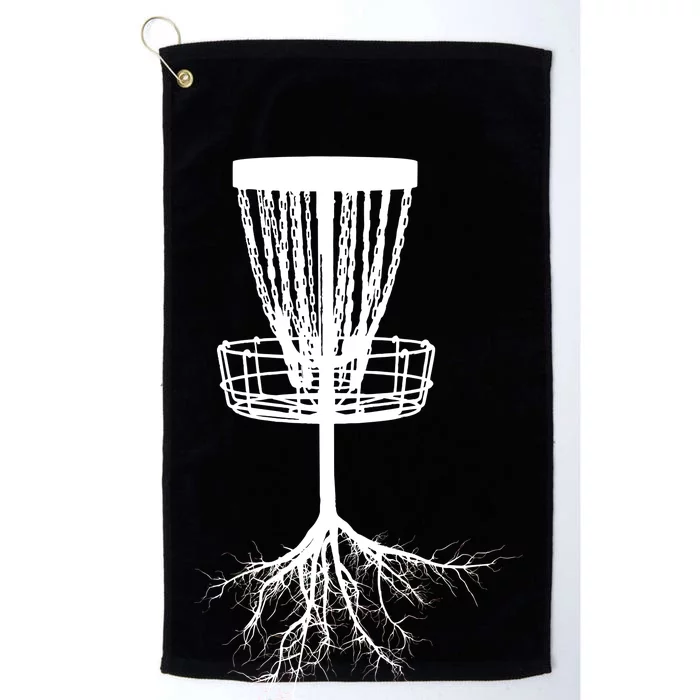 Disk Golf Tree Roots Funny Sports Platinum Collection Golf Towel