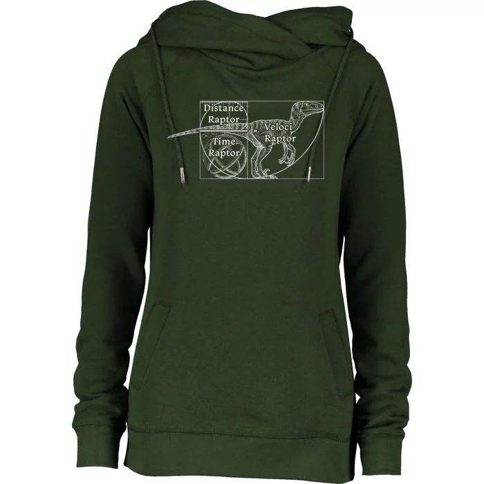 Distance Time Veloci Raptor Womens Funnel Neck Pullover Hood