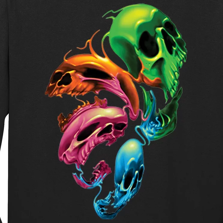 Distorted Skulls Long Sleeve Shirt