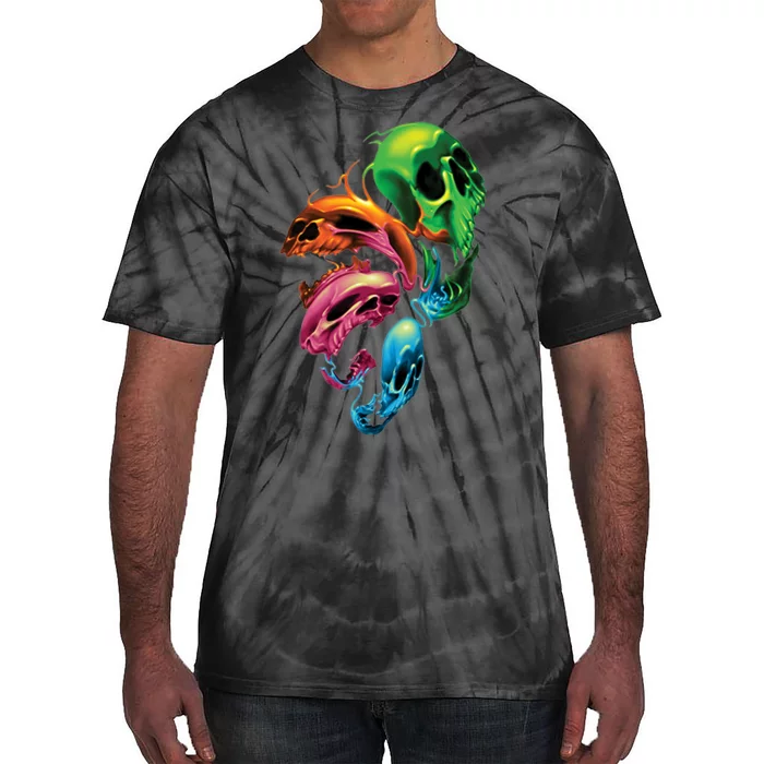 Distorted Skulls Tie-Dye T-Shirt