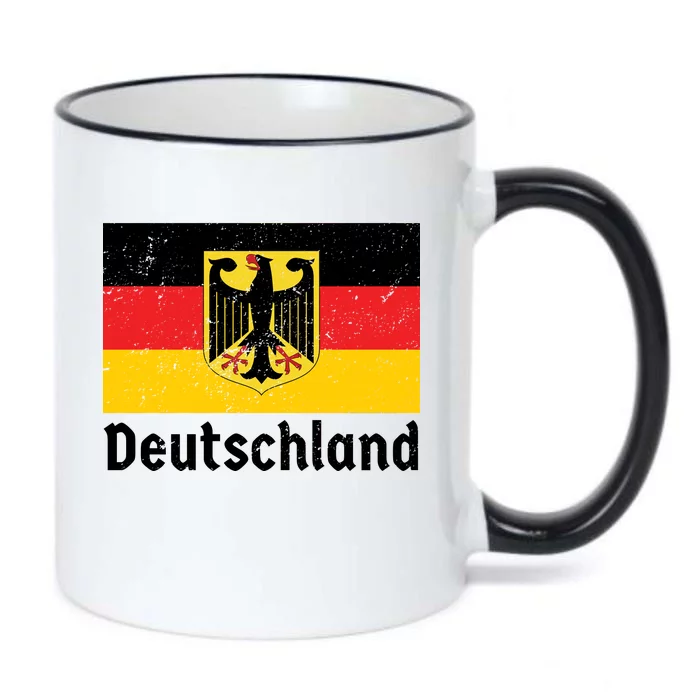 Distress German Deutschland Flag Black Color Changing Mug