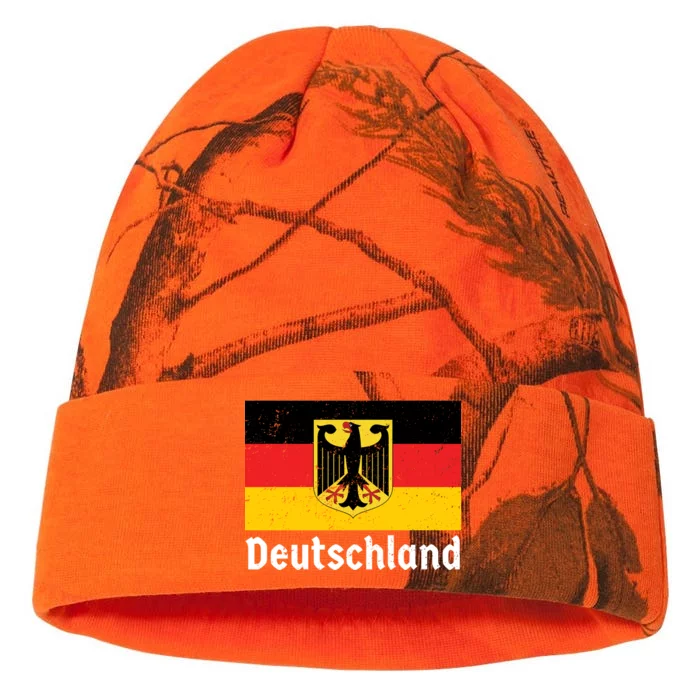 Distress German Deutschland Flag Kati - 12in Camo Beanie