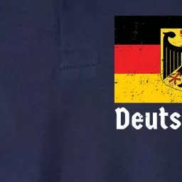 Distress German Deutschland Flag Softstyle Adult Sport Polo