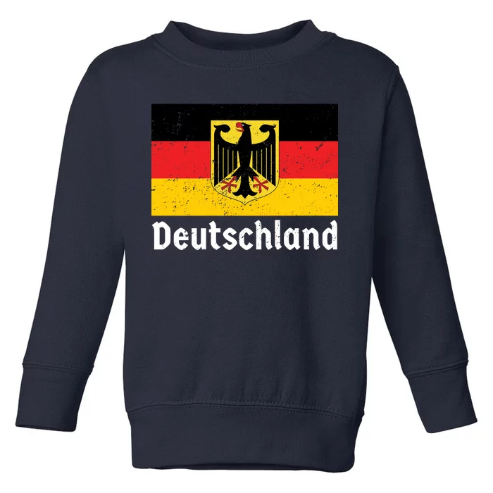 Distress German Deutschland Flag Toddler Sweatshirt