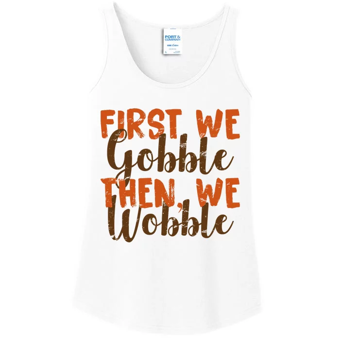 Distress Thanksgiving Wobble Ladies Essential Tank