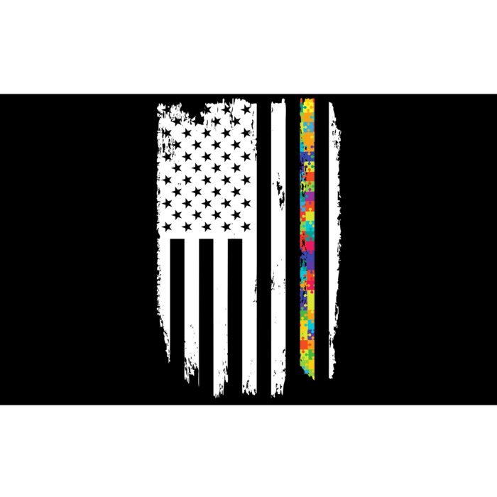 Distress Thin Puzzle Line Autism Awareness Tribute Flag Bumper Sticker