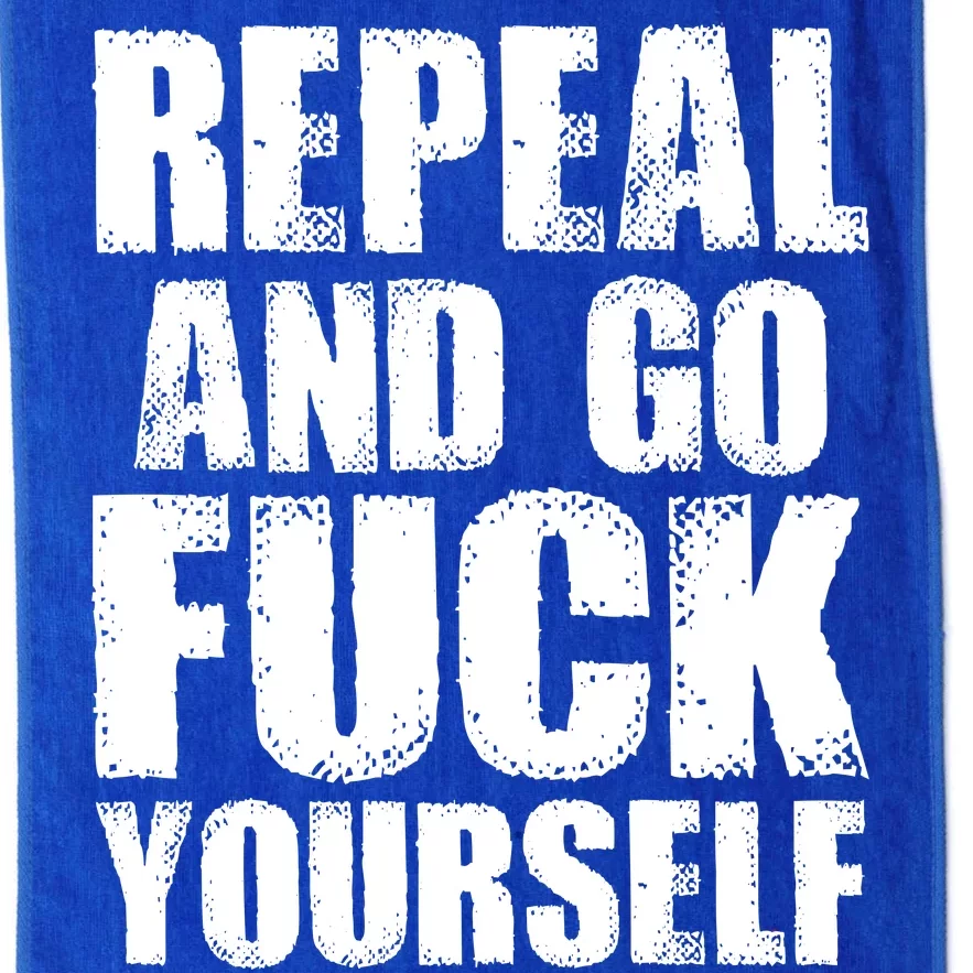 Distressed - Repeal And Go F Yourself Bold Text Platinum Collection Golf Towel