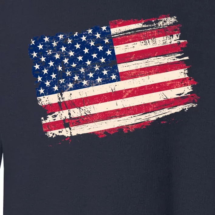 Distressed American US Flag Toddler Sweatshirt