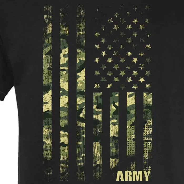 Distressed Army USA Flag Garment-Dyed Heavyweight T-Shirt