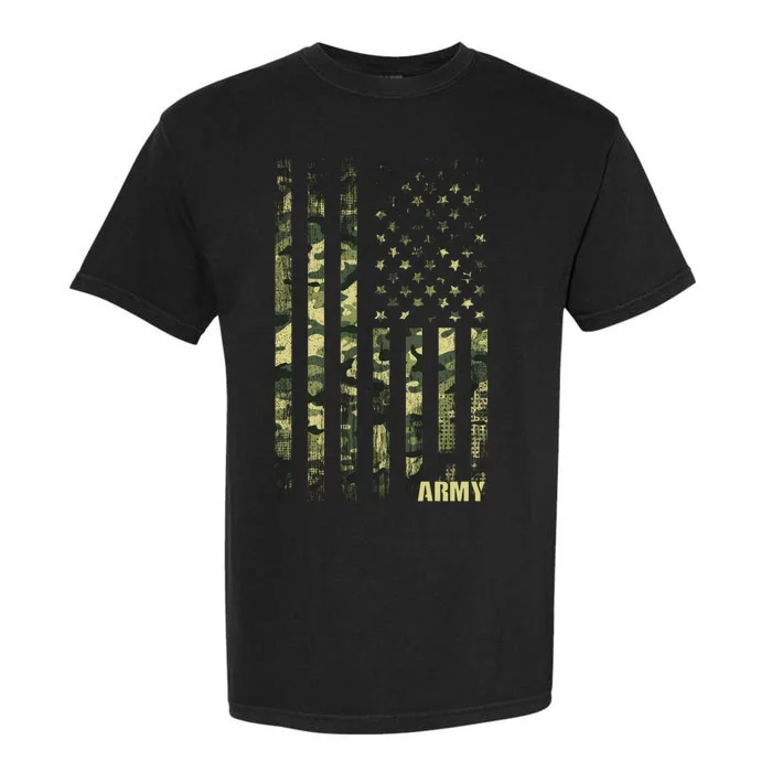 Distressed Army USA Flag Garment-Dyed Heavyweight T-Shirt