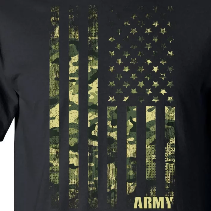 Distressed Army USA Flag Tall T-Shirt