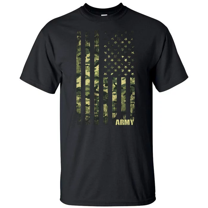 Distressed Army USA Flag Tall T-Shirt