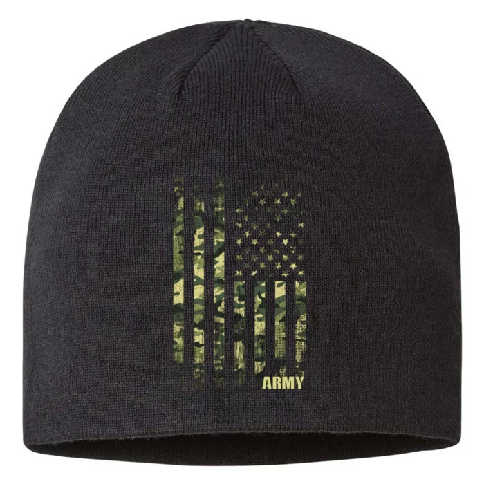 Distressed Army USA Flag 8 1/2in Sustainable Knit Beanie