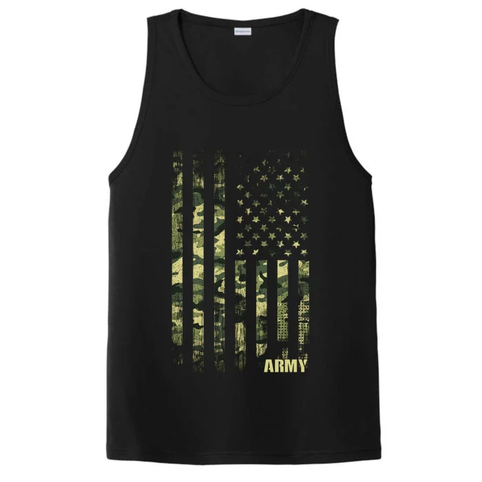 Distressed Army USA Flag Performance Tank