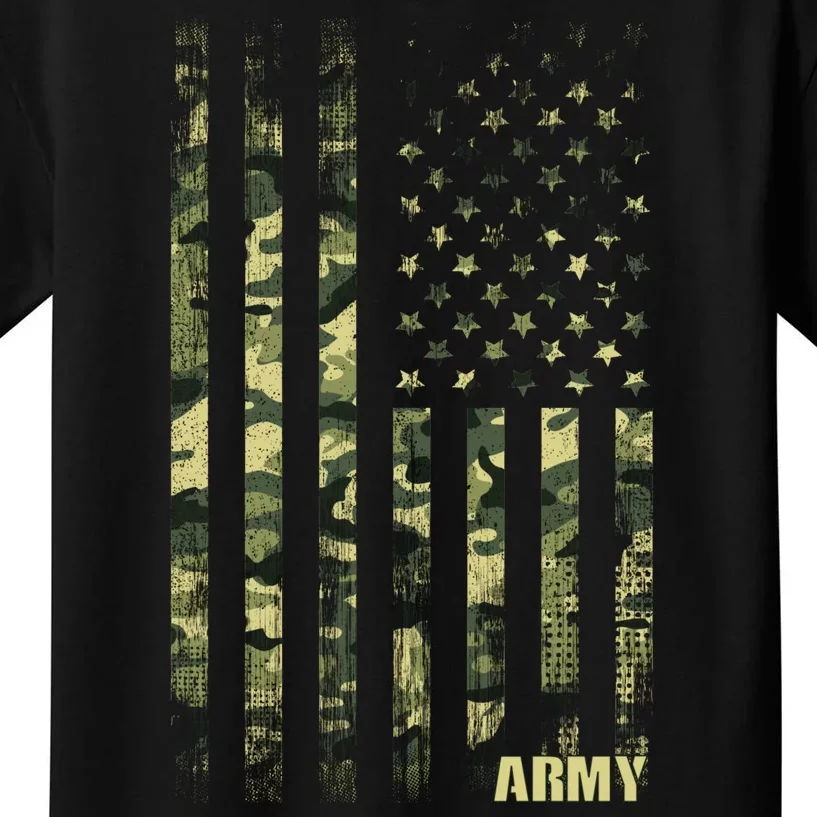 Distressed Army USA Flag Kids T-Shirt