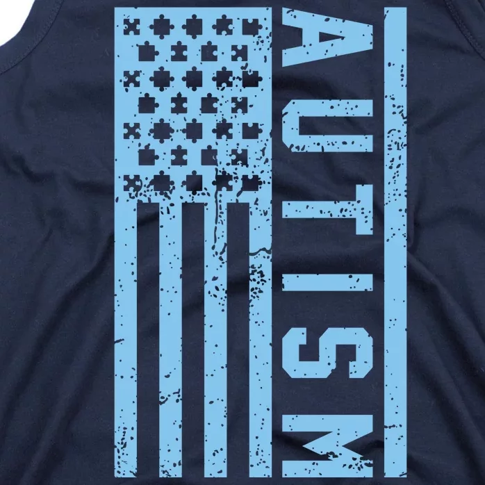 Distressed Autism Flag Tank Top