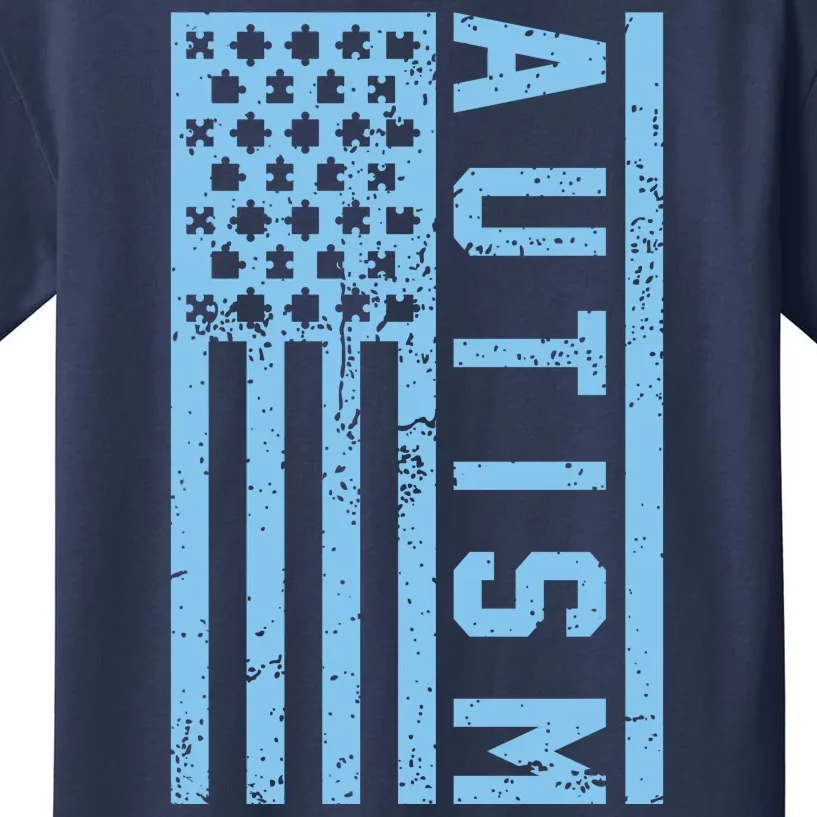 Distressed Autism Flag Kids T-Shirt