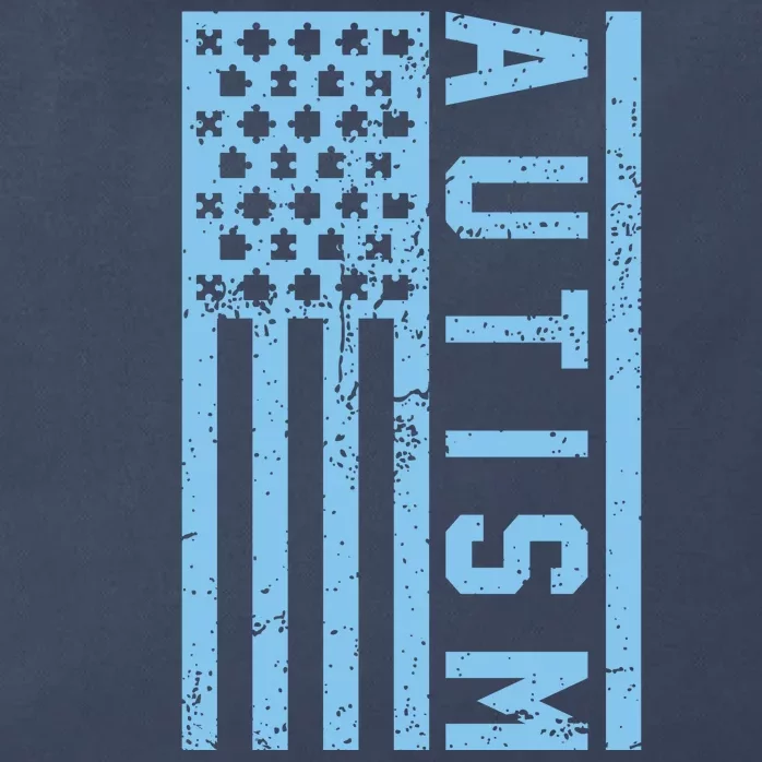 Distressed Autism Flag Zip Tote Bag