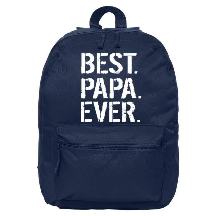 Distressed Best Papa Ever Father's Day 16 in Basic Backpack