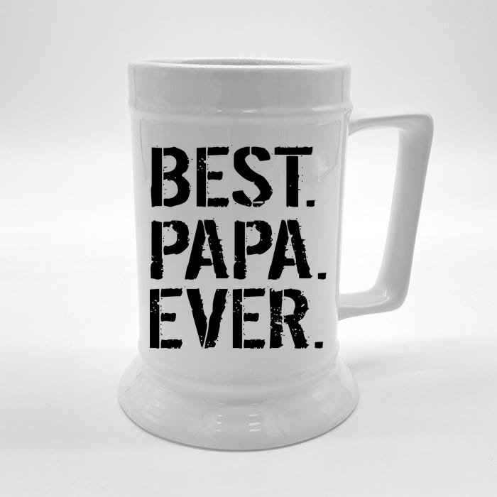 Distressed Best Papa Ever Father's Day Front & Back Beer Stein