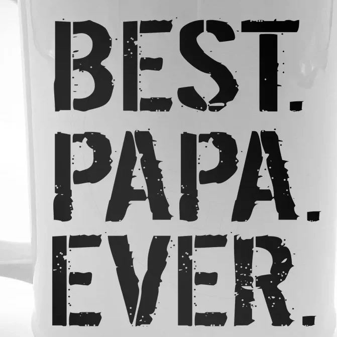 Distressed Best Papa Ever Father's Day Front & Back Beer Stein