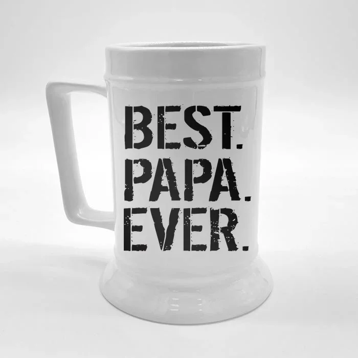 Distressed Best Papa Ever Father's Day Front & Back Beer Stein