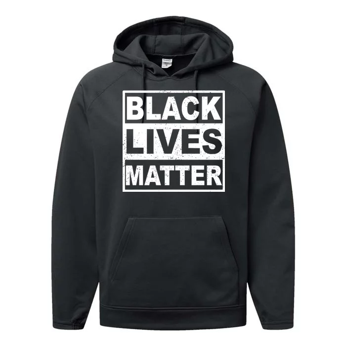 Distressed Black Lives Matter Logo Performance Fleece Hoodie