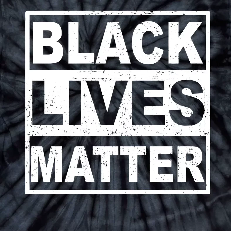 Distressed Black Lives Matter Logo Tie-Dye T-Shirt