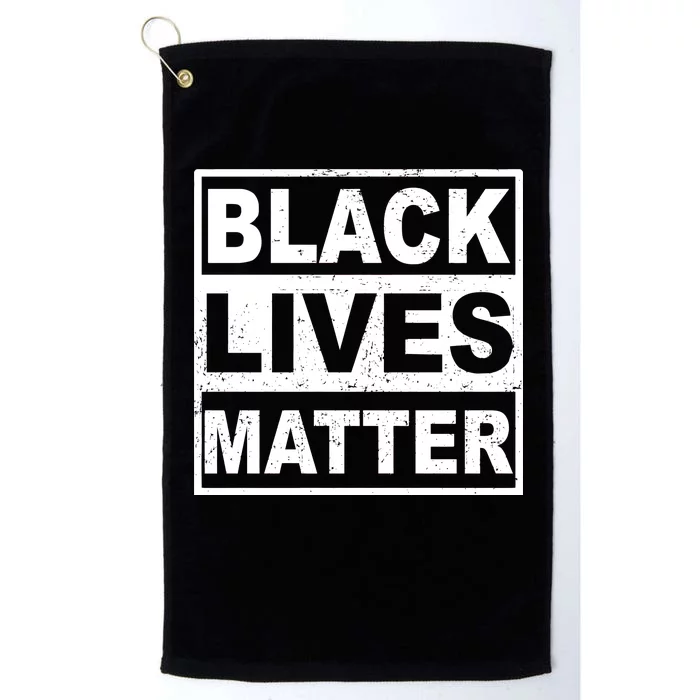 Distressed Black Lives Matter Logo Platinum Collection Golf Towel