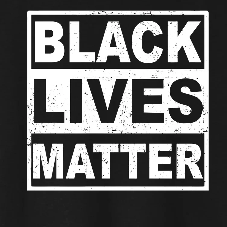 Distressed Black Lives Matter Logo Women's Crop Top Tee