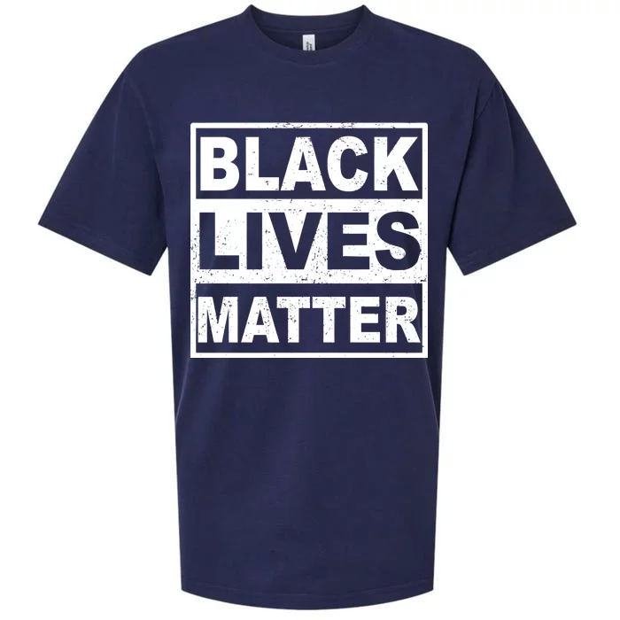 Distressed Black Lives Matter Logo Sueded Cloud Jersey T-Shirt