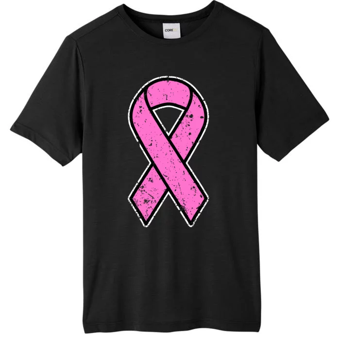 Distressed Breast Cancer Awareness Pink Ribbon ChromaSoft Performance T-Shirt