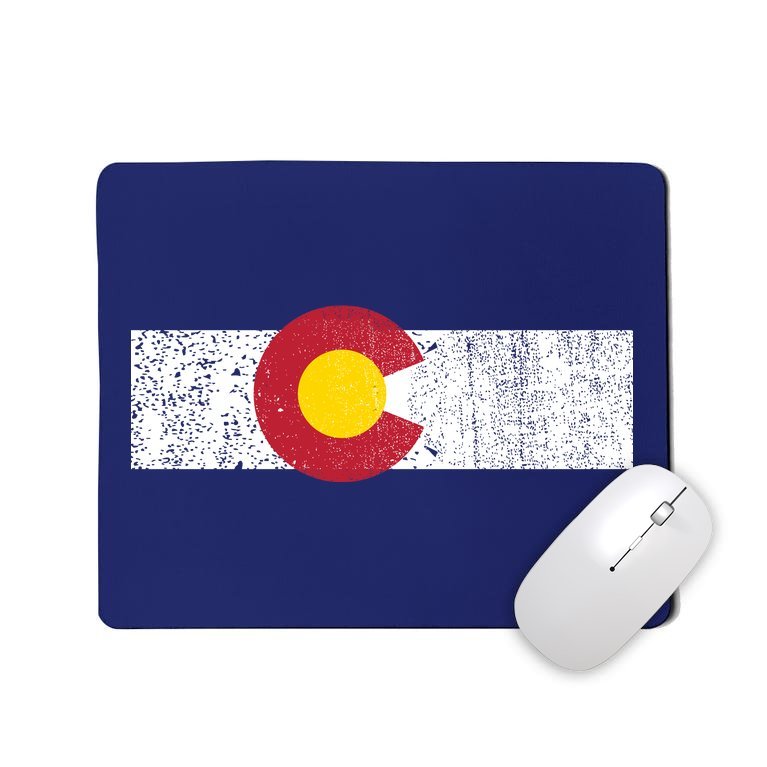 Distressed Colorado State Flag Denver Co Patriotic Mousepad
