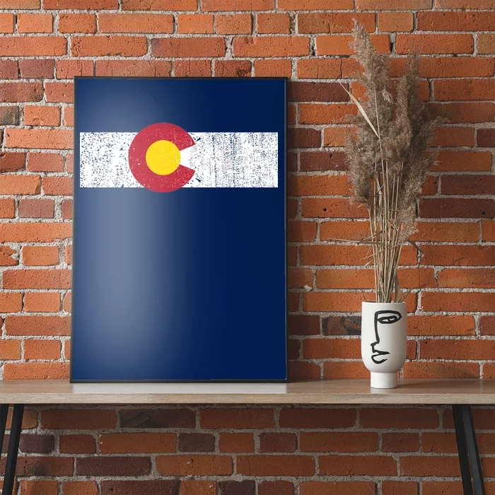 Distressed Colorado State Flag Denver Co Patriotic Poster