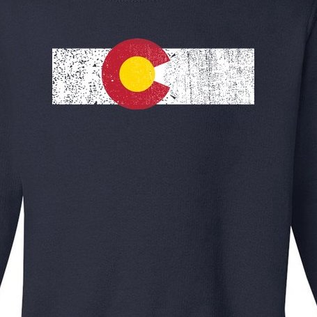 Distressed Colorado State Flag Denver Co Patriotic Toddler Sweatshirt