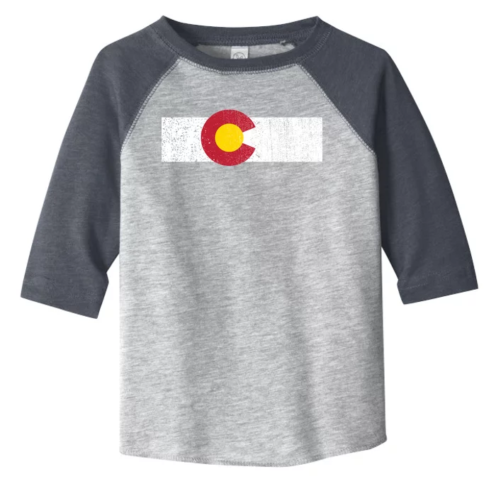 Distressed Colorado State Flag Denver Co Patriotic Toddler Fine Jersey T-Shirt