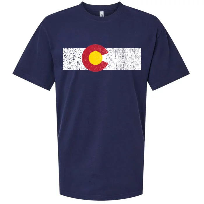 Distressed Colorado State Flag Denver Co Patriotic Sueded Cloud Jersey T-Shirt