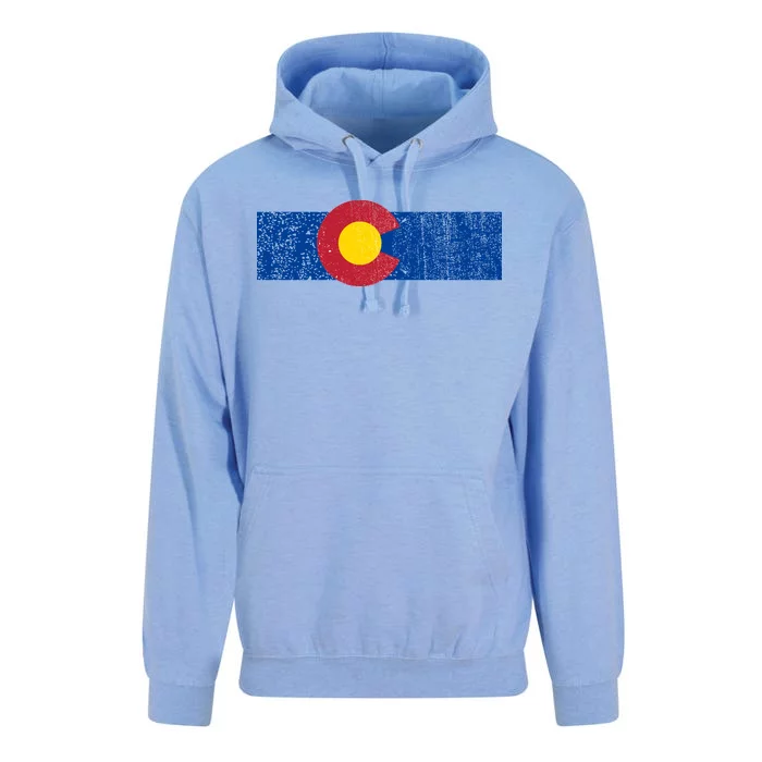 Distressed Colorado State Flag Denver Co Patriotic Unisex Surf Hoodie