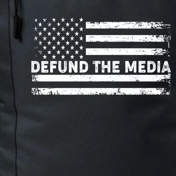 Distressed Defund The Media American Flag Daily Commute Backpack