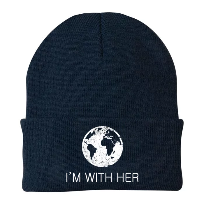 Distressed Earth Day I'm With Her Science March Knit Cap Winter Beanie