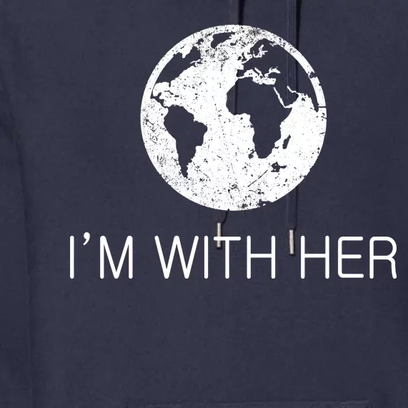 Distressed Earth Day I'm With Her Science March Premium Hoodie