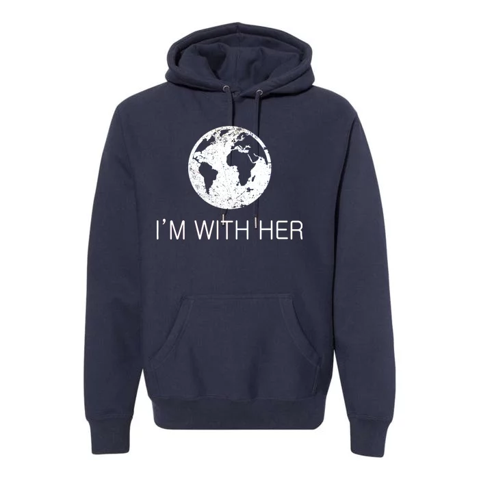 Distressed Earth Day I'm With Her Science March Premium Hoodie