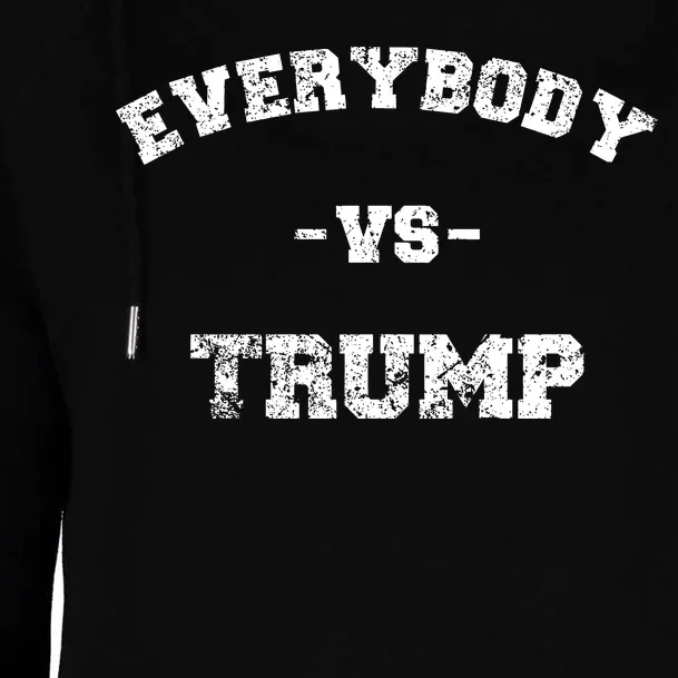 Distressed Everybody VS Trump Womens Funnel Neck Pullover Hood