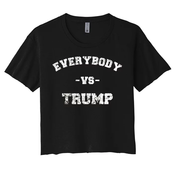 Distressed Everybody VS Trump Women's Crop Top Tee